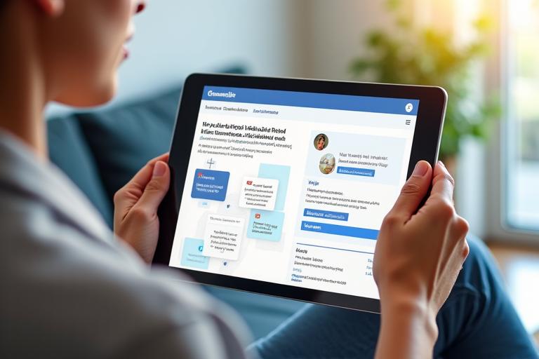 AI-generated learning path interface on a tablet, showing personalized content recommendations for wellness goals.