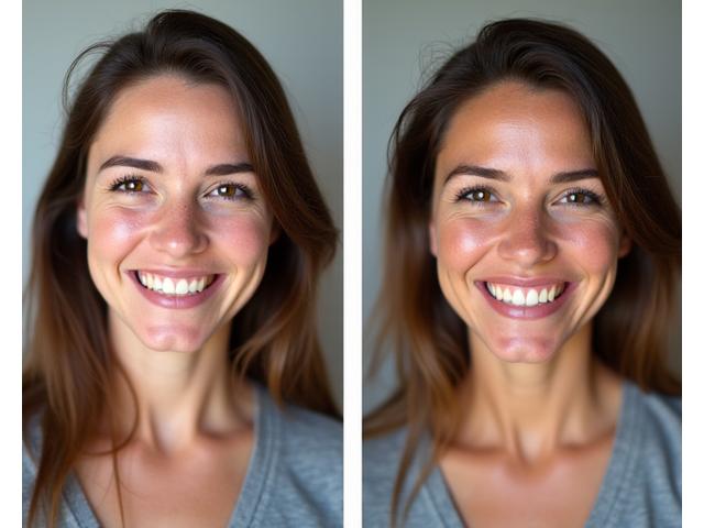 Before and After portrait of Sarah, 42, showing a noticeable increase in vitality, clearer skin, and a healthy glow after optimizing metabolic health. The 'before' shot is slightly muted, 'after' is vibrant and energetic.